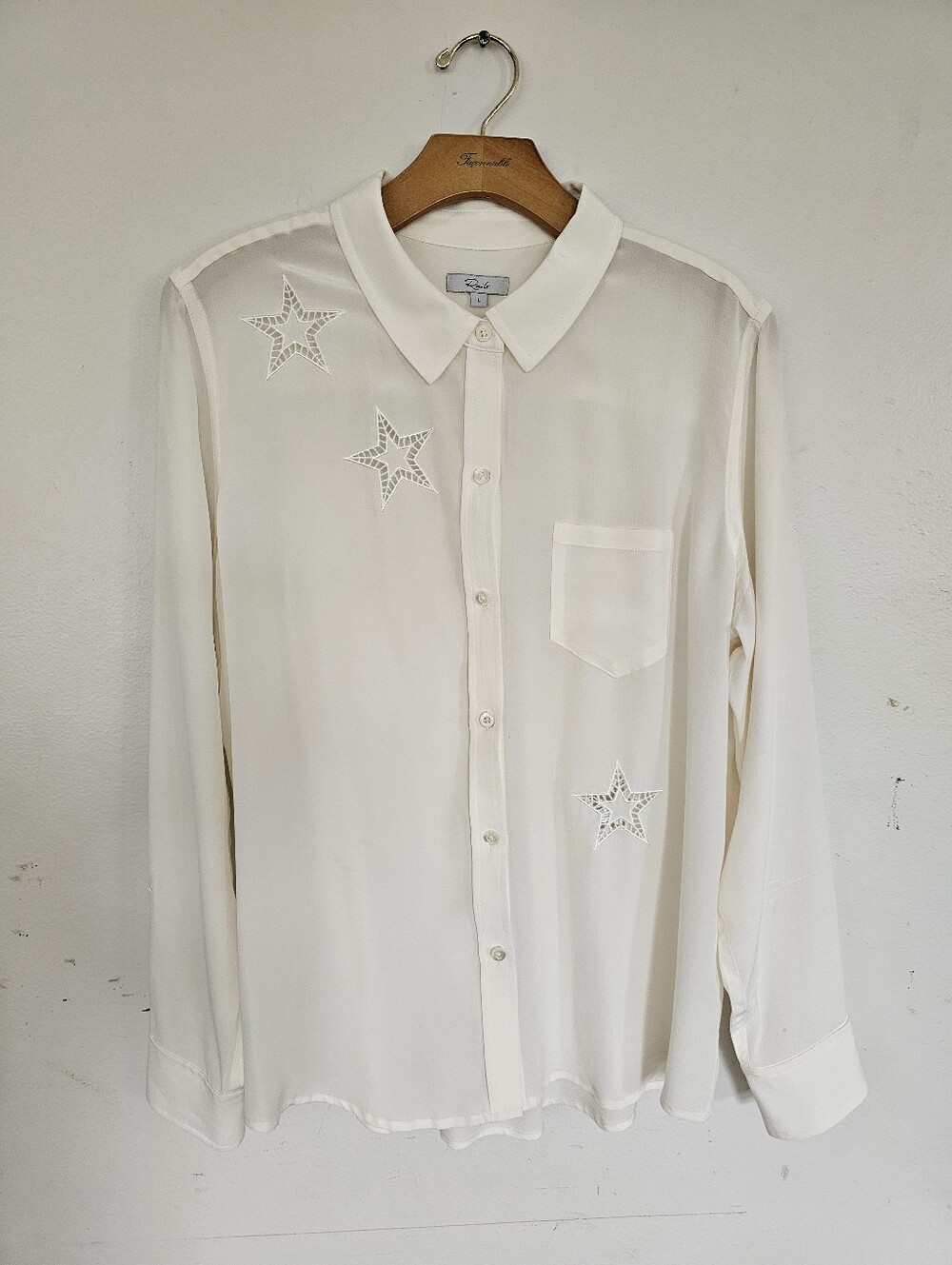 Rails Kate Star Embroidered Women Silk Blouse